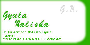 gyula maliska business card